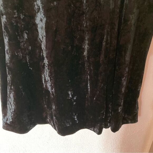 Free People Kat Dress Black Crushed Velvet Medium - Picture 12 of 16